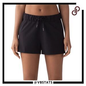 Lululemon Women's Drawstring Elastic Waist Spring Break Away Shorts Black Size 2